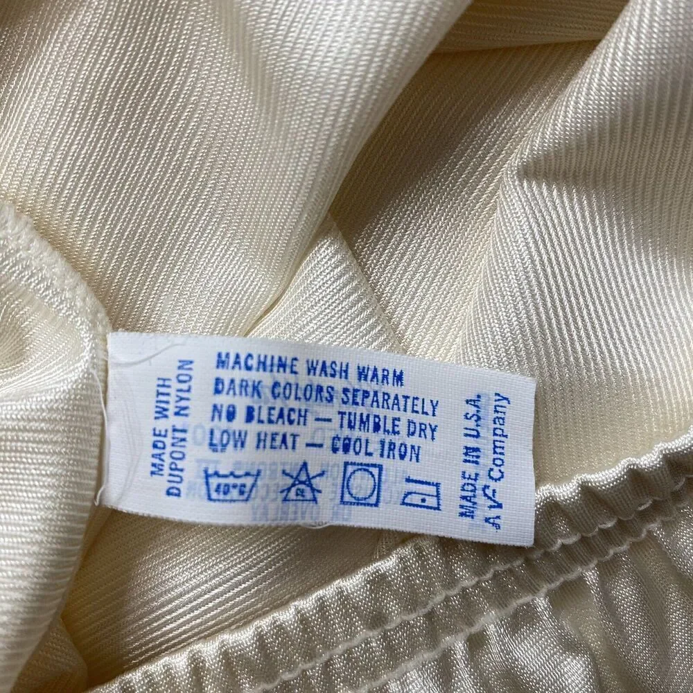 Vintage Vanity Fair Half Slip Women's Size Medium Ivory Side Slit
